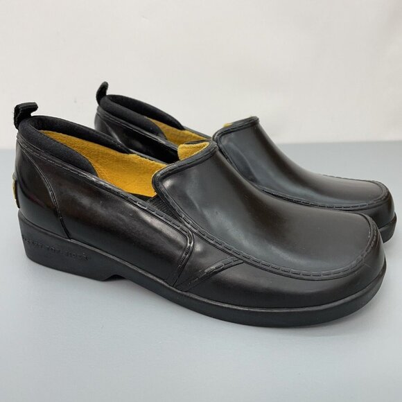 Sperry Shoes - Sperry Rubber Rain Loafers Shoes Slip On Black Womens 5